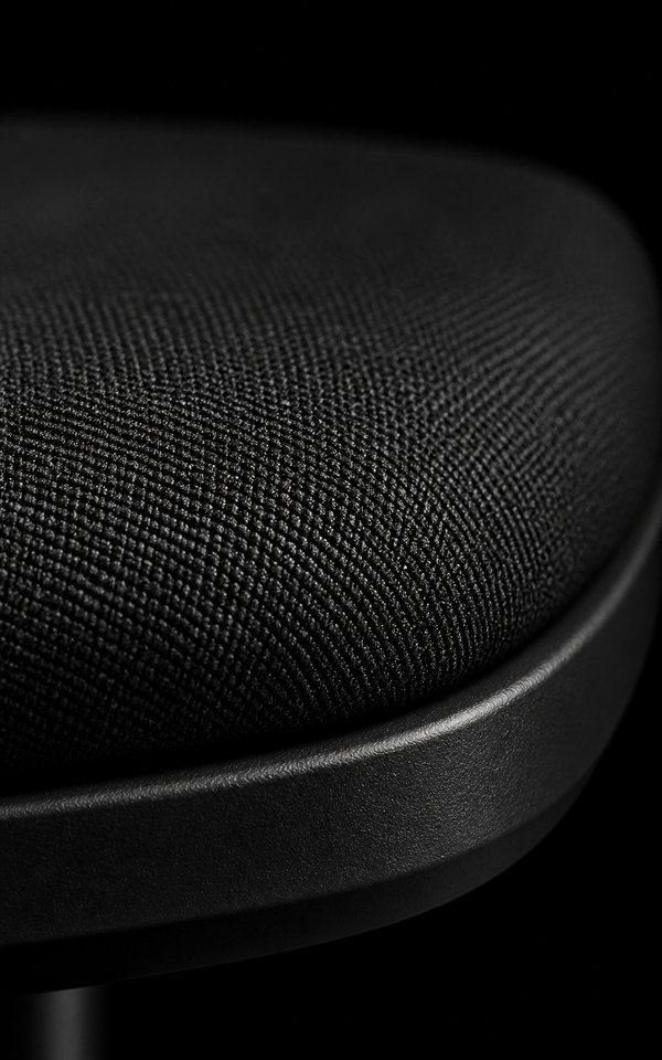 The seat edge of a Maktune Flex chair, close up