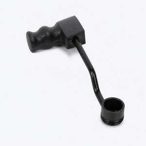 Black office chair tilt lock lever with moulded paddle handle